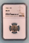 1962  10C Roosevelt Dime NGC MS 65