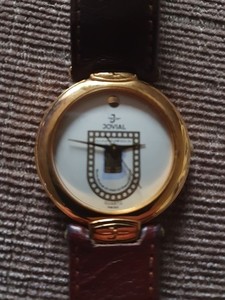 Authentic Rare Jovial Bank of Muscat Watch Water Resistant, gold plated