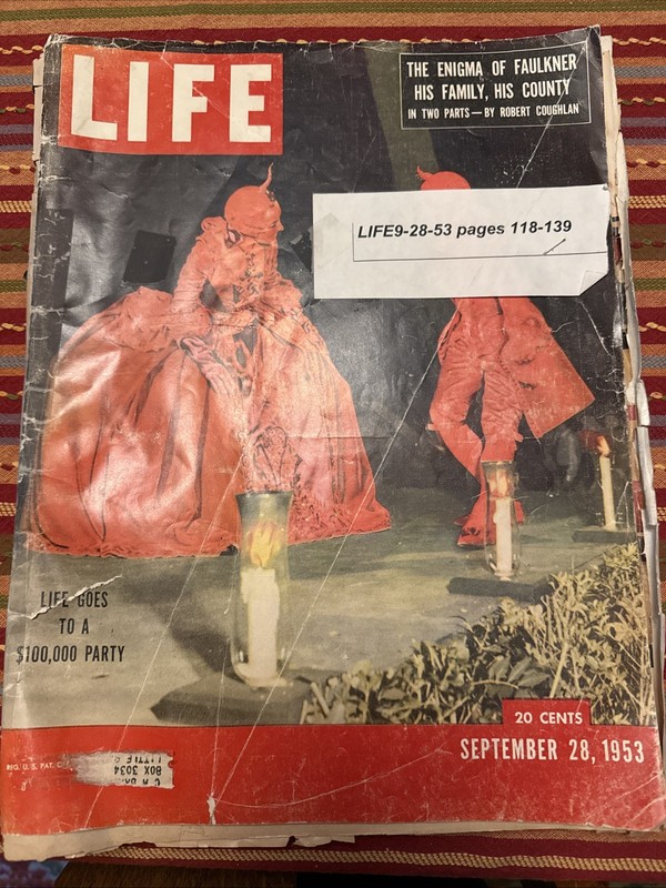 Life Magazine September 28 1953 Private World of William Faulkner Part One