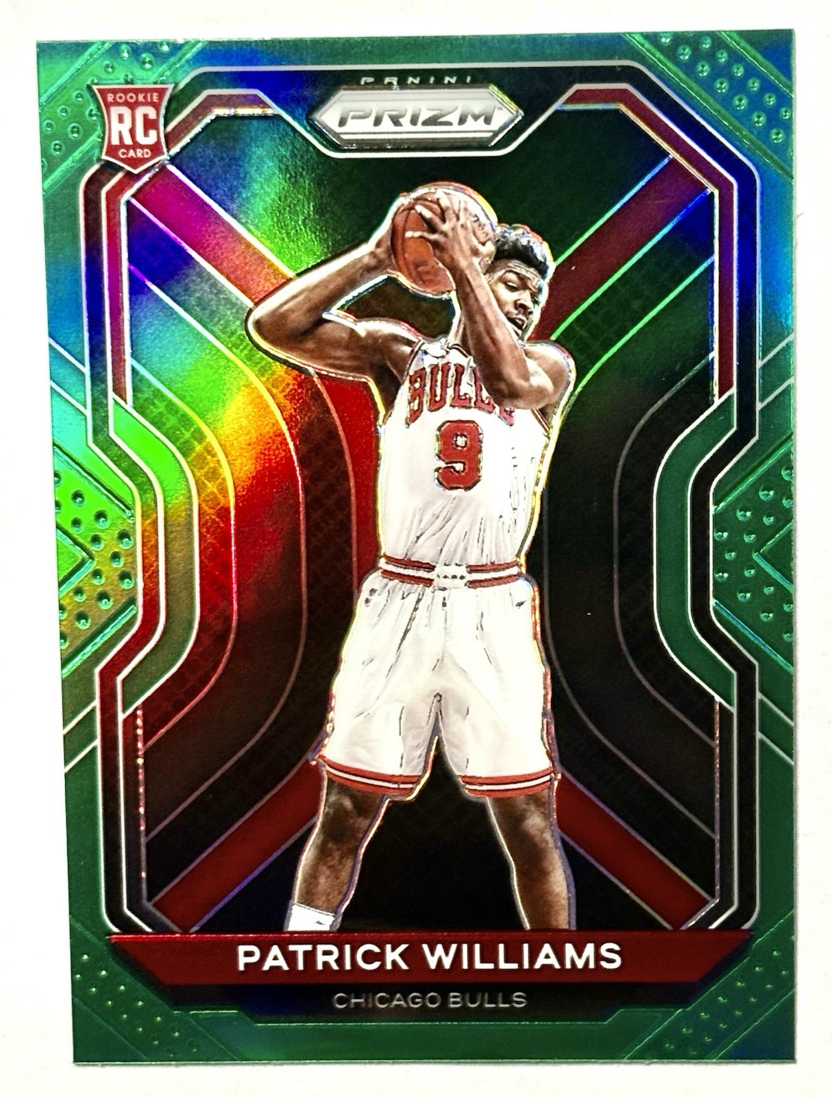 2020-21 Panini Prizm Patrick Williams #288 Green Prizm (RC) Bulls