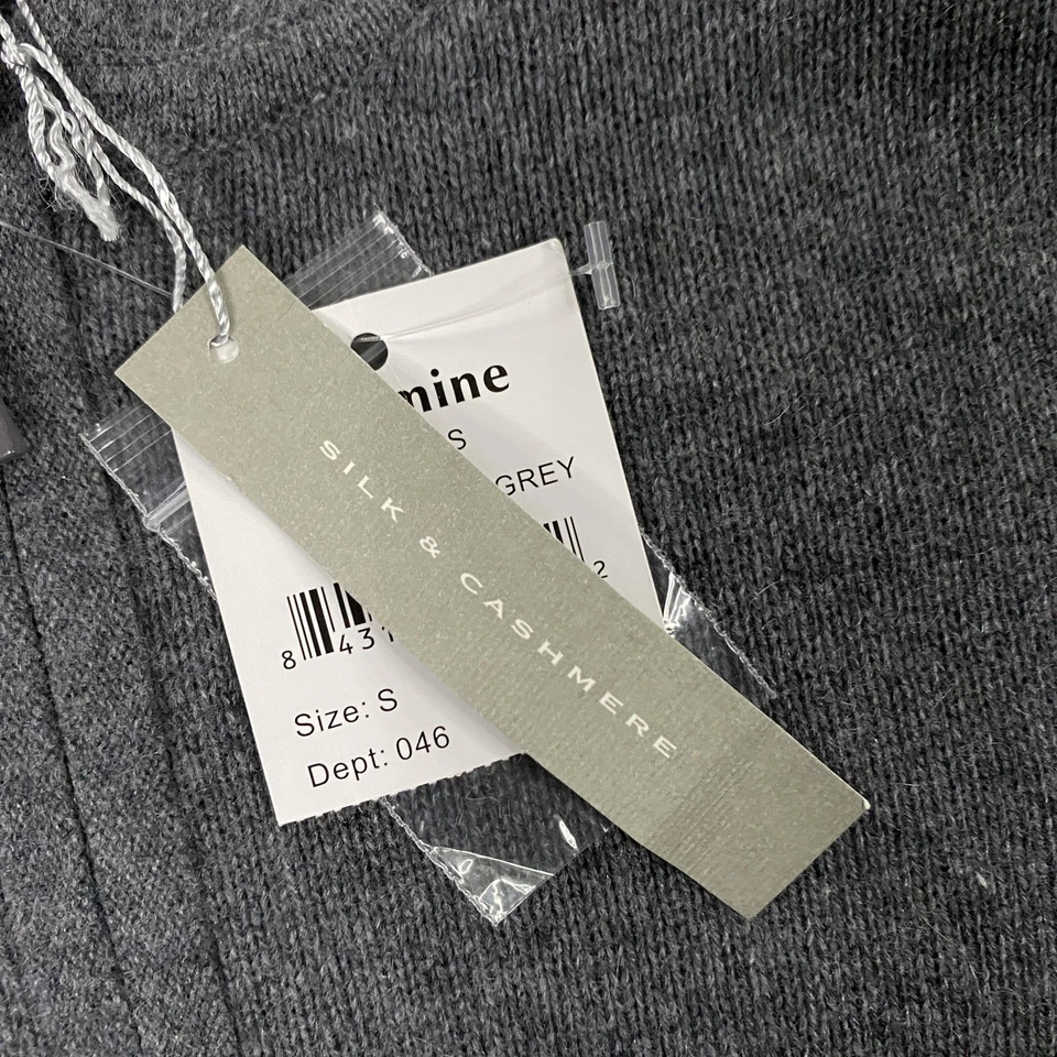 Suéter Only Mine Mujer Pequeño Gris Seda Cachemira Cremallera Sudadera con Capucha Tejido Nordstrom Foto 2 de 4