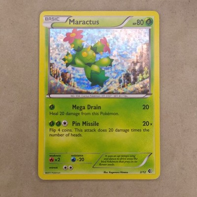 Pokemon Maractus #2/12  McDonald's  Confetti Holo 2011 LP Lightly Played 