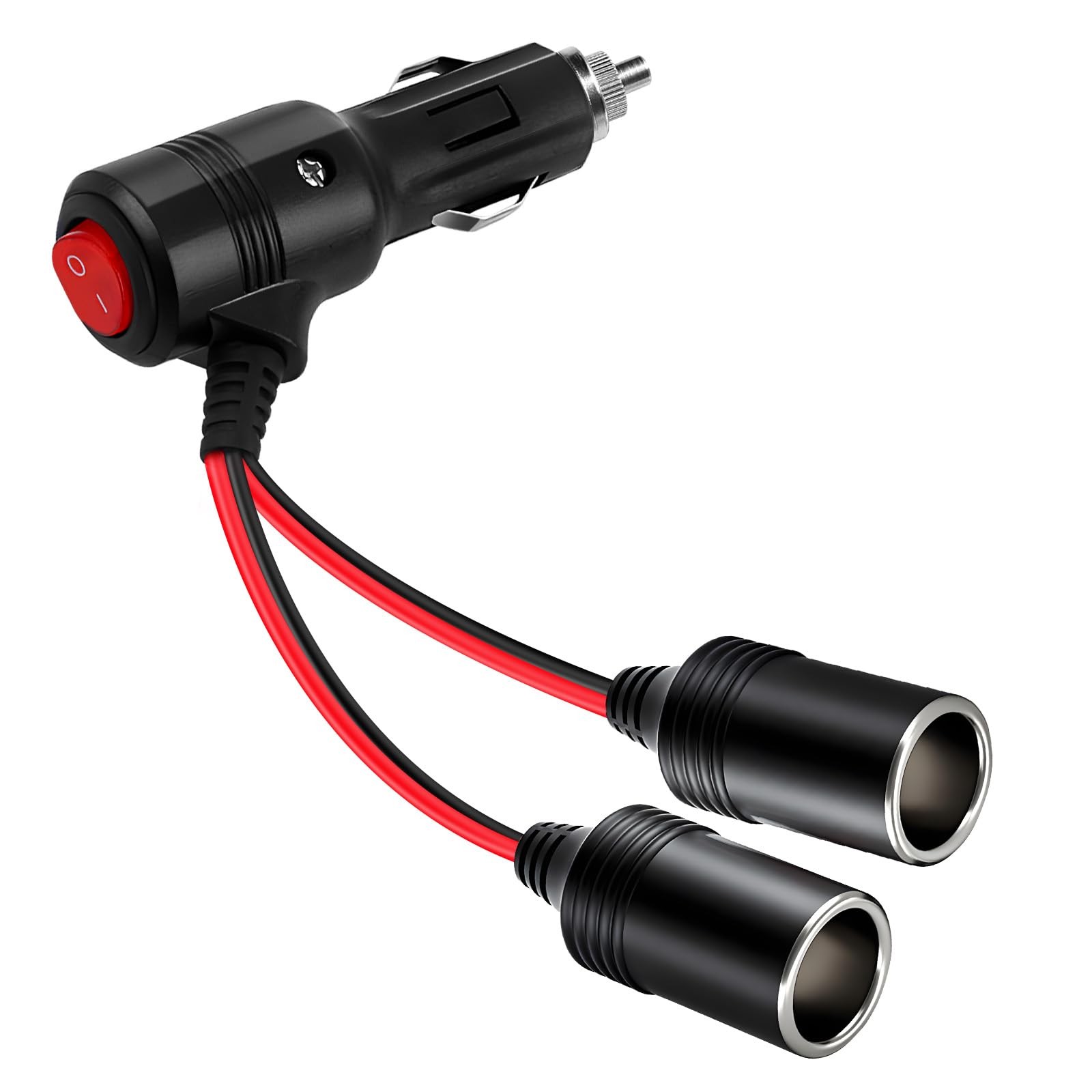 Herfair Car Cigarette Lighter Splitter,2-Socket Cigarette Lighter Adapter Ext...