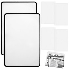 6 PCS Magnifying Sheets 5X 3X, Full Page Magnifier for Reading, Flat Plastic ...