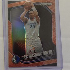 Panini Prizm Black P.J. Washington Jr. #38 Orange Prizm Mavericks /225 NBA