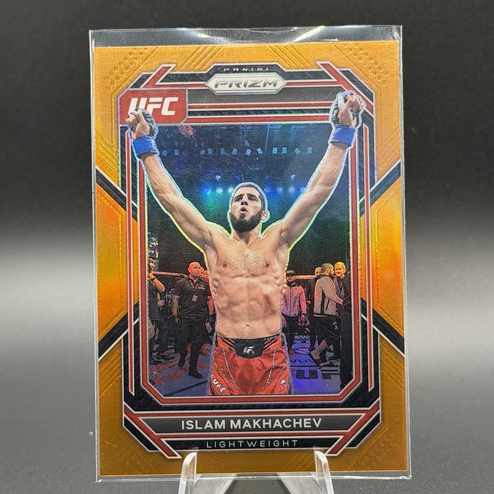 2023 Panini Prizm UFC Islam Makhachev Orange /99 #177