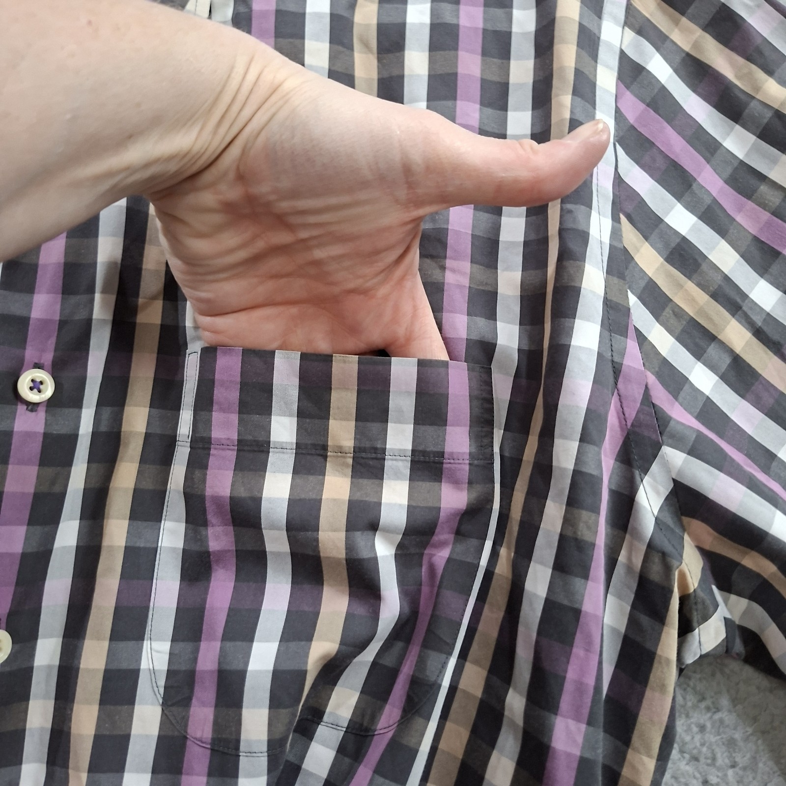 Peter Millar Gingham Plaid Button Down Shirt Mens… - image 7
