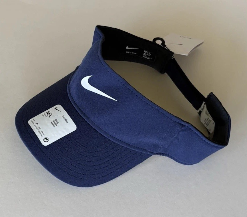 Nike Navy Blue Golf Visor M/L Tennis Navy Men Women Ace Visor