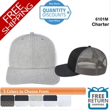 🔥 Pukka Charter Trucker mesh back Cap Hat six-panel, mid-crown Snapback 6101M