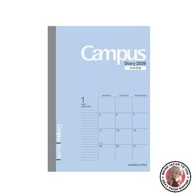 NEU Kokuyo 2026 Campus Tagebuch Monatsblock Standard B6 Snubbull Ni-CMB-B6-26