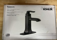 KOHLER Rubicon Single Hole Single Handle Bathroom Faucet in Matte Black