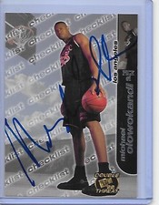 MICHAEL OLOWOKANDI Basketball Card IP auto NBA Pacific rookie 1998 Press Pass DT. rookie card picture