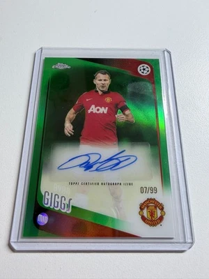 2025/26 Topps Chrome UEFA CC - RYAN GIGGS 07/99 - Man Utd - Auto Green Refractor - Image 1 of 2
