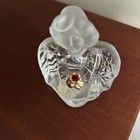 Vtg Fenton Art Glass Guardian Angel Figurine Ruby Red July Birthstone Frosted — photo 4