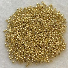 11/0 TOHO ROUND GLASS SEED BEADS IN PF GALVANIZED STARLIGHT GOLD APPROX 10.8 GMS