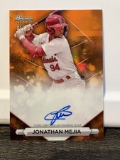 2023 Bowman Sterling #PA-JM Jonathan Mejia Prospect Auto Orange Refractors #/75