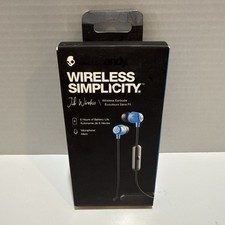 Skullcandy Jib Wireless Bluetooth Earbuds w/MIC Remote Hands Free Blue Black
