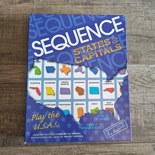Sequence States & Capitals (2006) Brettspiel Jax Educational Geography vollständig