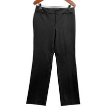 Ann Taylor Size 8 Dress Pants Mid Rise Straight Leg Charcoal Gray Work Career