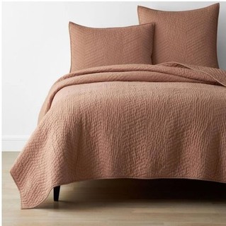 The Company Store Cotton Voile Hand Made Pre Washed Quilt Clay King $292