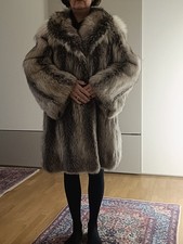pelliccia tre quarti di volpe argentata 