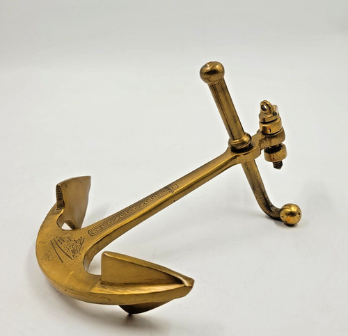 ANTIQUE STYLE MARINE ANCHOR HAND MADE DOLLOND LONDON 1920 - BRASS - Nautical