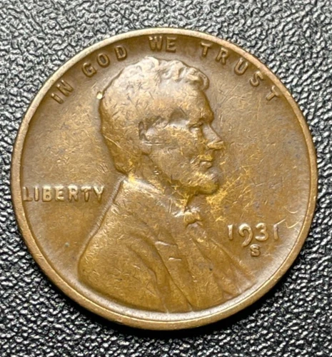 1931-S Lincoln Wheat Cent VF/XF Condition Only 866k Minted! Scarce Key Date