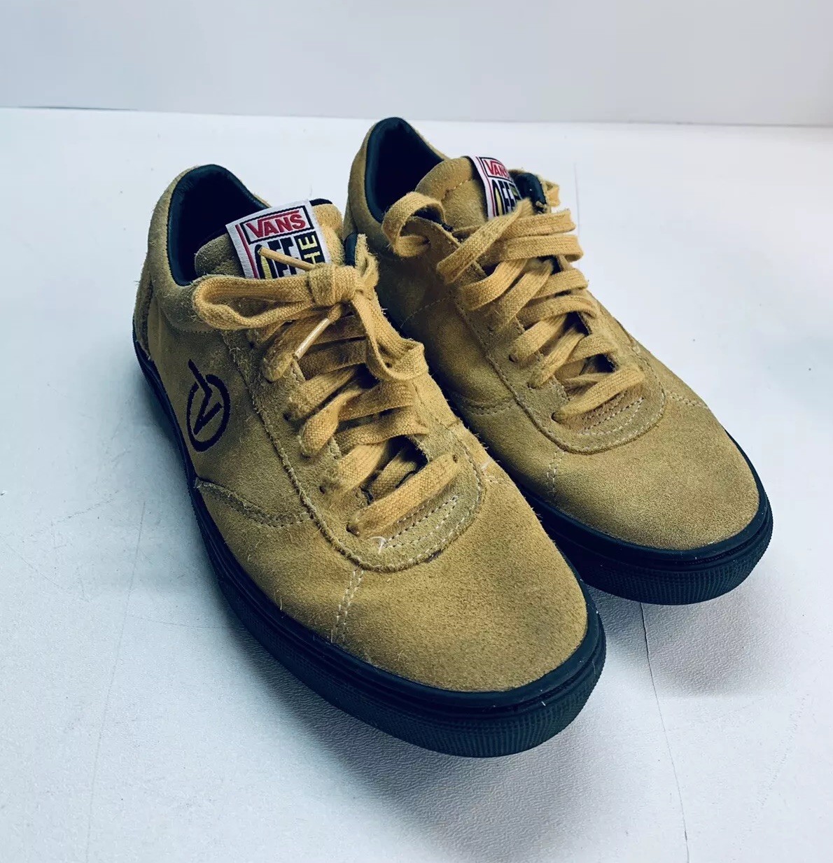 SAOLA Vans camoscio rovere dorato uomo taglia 7 donna 8 5 camoscio raro vintage skateboarding