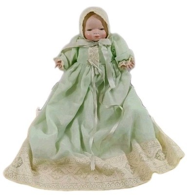 Bye-Lo Baby Doll Grace Putnam Reproduction Mint Green Gown & Bonnet