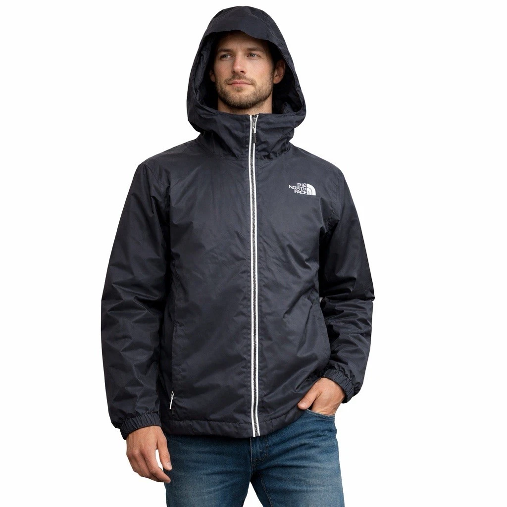 The North Face Jacket Mens Medium Black Insulated Full Zip Hiking Outdoor