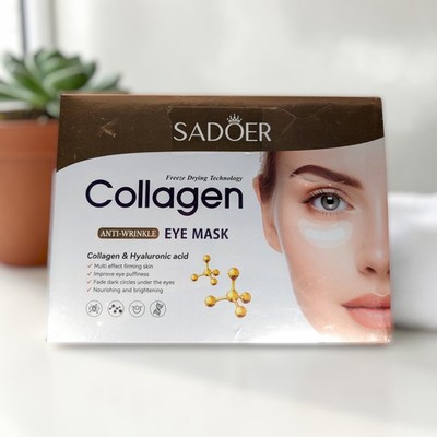 Sadoer 4 Pair Collagen Hyaluronic Acid Eye Mask Anti Wrinkle Firming Brightening