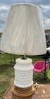 Vintage Milk Glass Hobnail Table Lamp