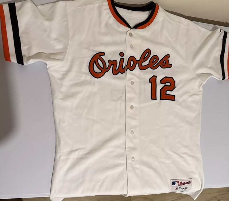 Baltimore Orioles Game Issued Throwback Jersey Matt Riley # 12 Autographed