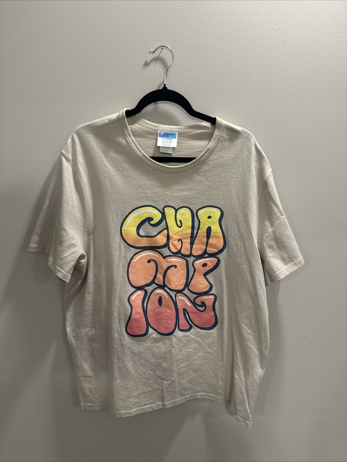 Champion T-Shirt Vintage Men’s Size XL Bubble Letters 90’s/2000’s