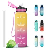 Grsta Trinkflasche 1L, Wasserflasche Auslaufsichere, Trinkflasche Sport Mit