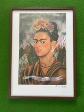 Frida Kahlo "Self portrait" lithograph, certifikate,signed, Wall art