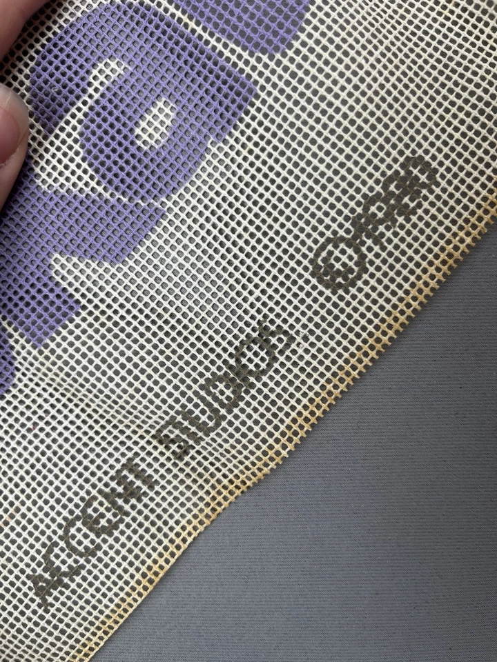 Vintage Skating Needlepoint Canvas Accent Studios 1980  14" x 14" - started - Image 2 of 4