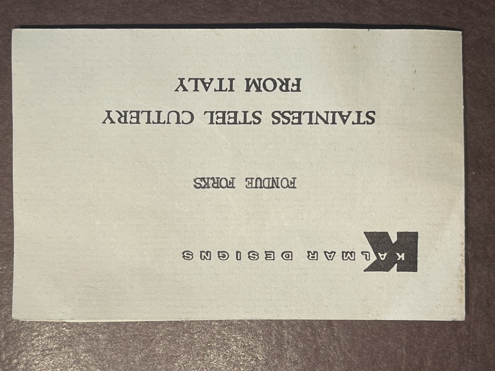 Set Of Six Vintage Fondue Forks Kalmar Designs Italy Original Box Excellent Cond