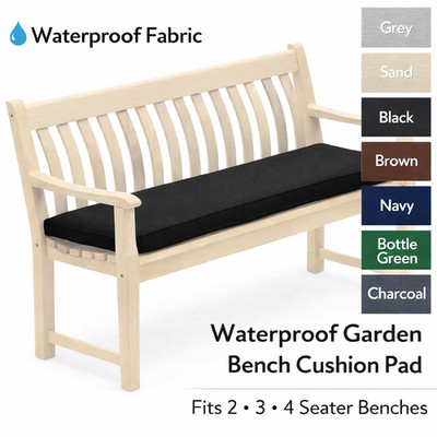Outdoor wasserdichte Bankkissen Auflage - Gartensitz für 2 3 & 4 Sitzer Möbel