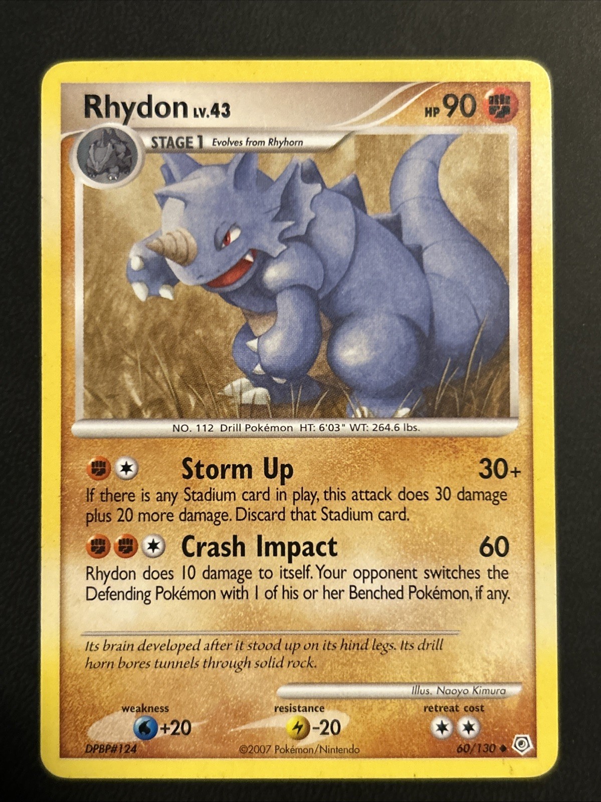 Rhydon 60/130 - Diamond & Pearl - Pokemon Card NM/LP