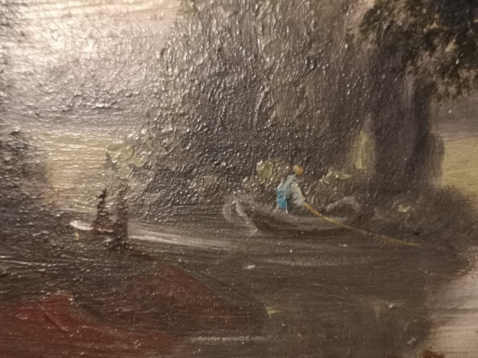 painting on panel (country scene) 