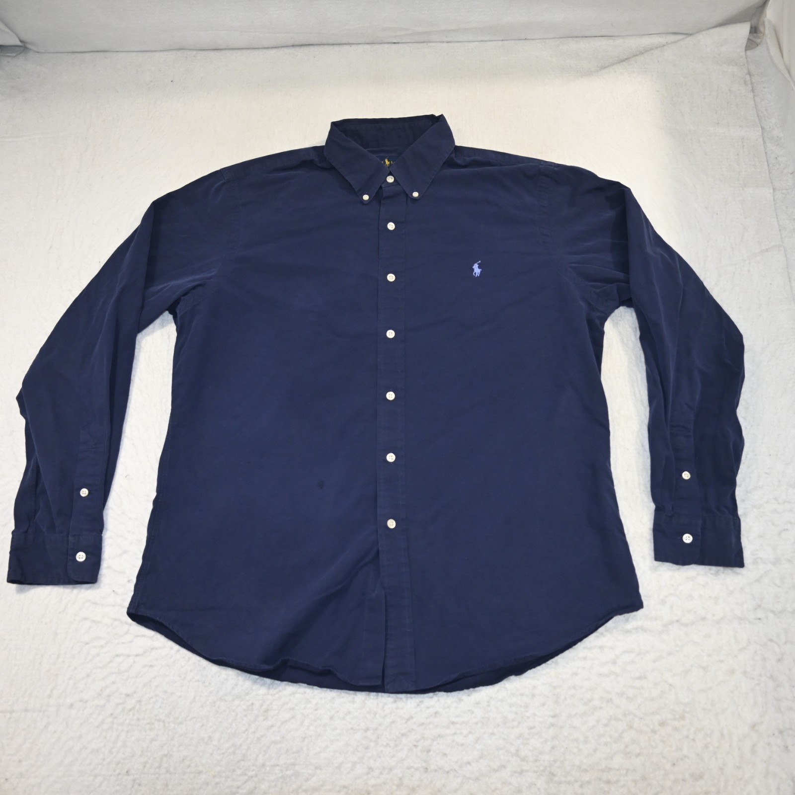 Polo Ralph Lauren Dress Shirt Blue Slim Fit Long Sleeve Button Up Mens Size XL thumbnail 5