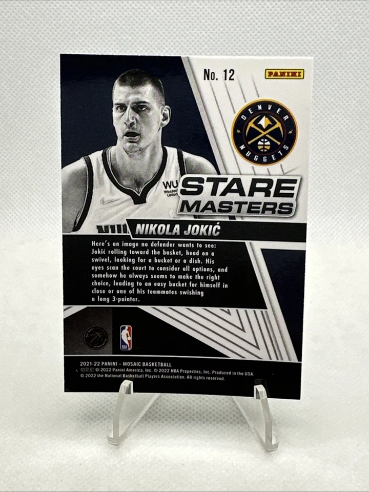 2021-2022 Panini Mosaic #12 Nikola Jokic (Stare Masters) - Image 2 of 2
