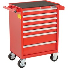 7 Drawer Roller Cabinet 26-3/8" x 18-1/8" x 37-13/16" Red