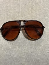 Vintage 1980s AMBER VISION NIGHT DRIVE Sunglasses Taiwan Yellow Tint Black VGUC
