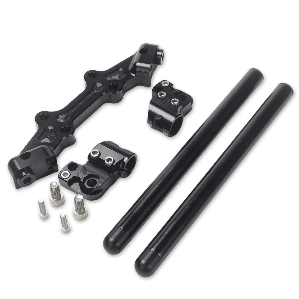 Juego de manillares de placa adaptadora con clip negro CNC para Yamaha MT-07 FZ07 2014-2017 Foto 3 de 4