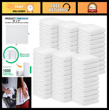 60 Pack 14x17" Cotton Bar Towels - Absorbent Reusable Cleaning Rags, Terry Cloth