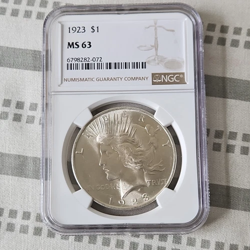 New Listing1923 NGC MS63 Peace Dollar $1 Silver Coin Philadelphia Business Strike
