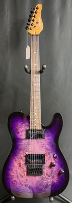 Schecter PT Standard Electric Guitar Purple Burst Burl Finish