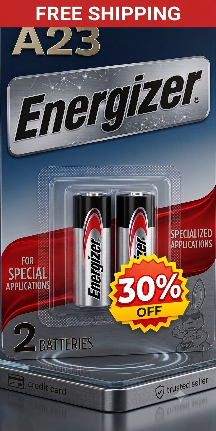 Energizer A23 Batteries, A23 Battery Alkaline, 2 Count. FREE SHIPPING. NEW. BEST